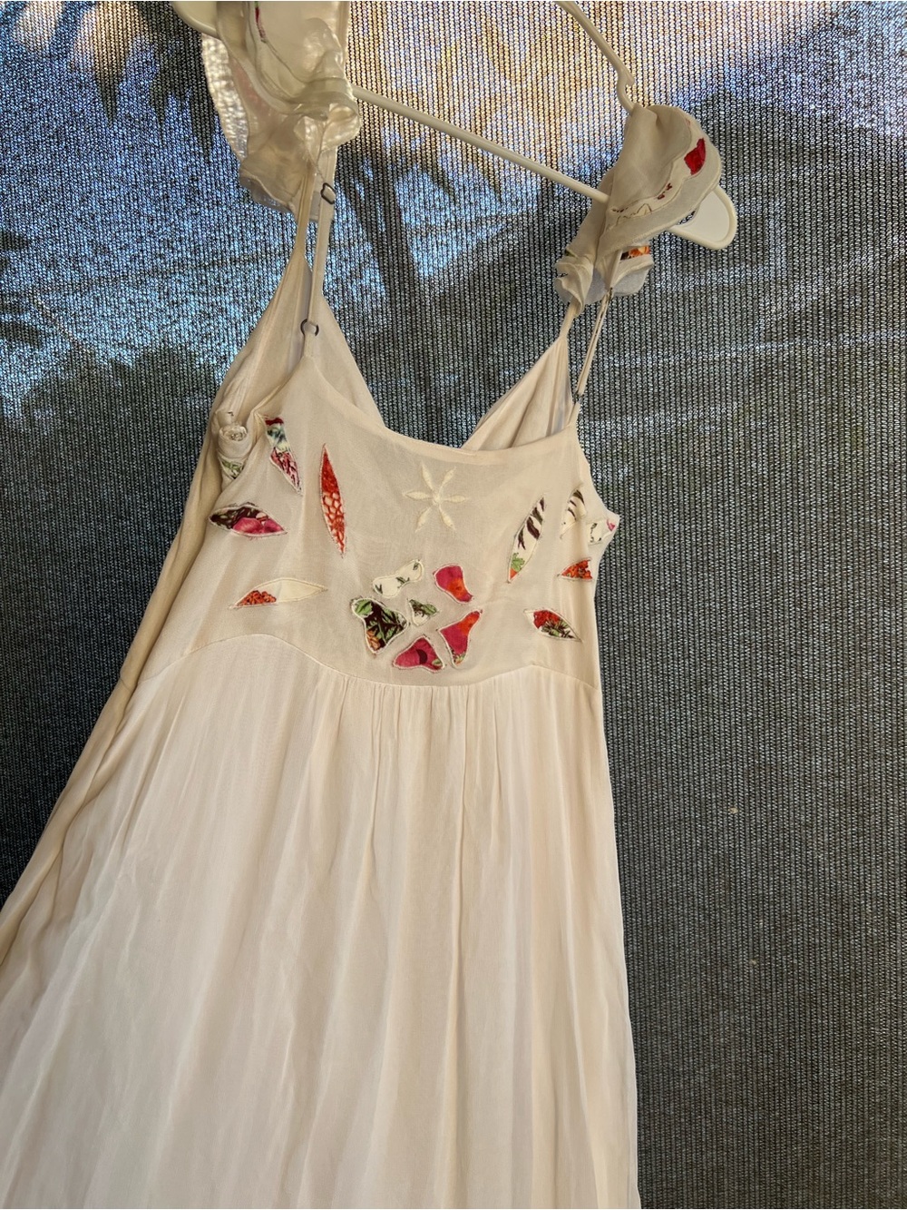 FARM Rio Quintana Maxi Dress with Multicolor Floral Cutouts - Picture 6 of 7